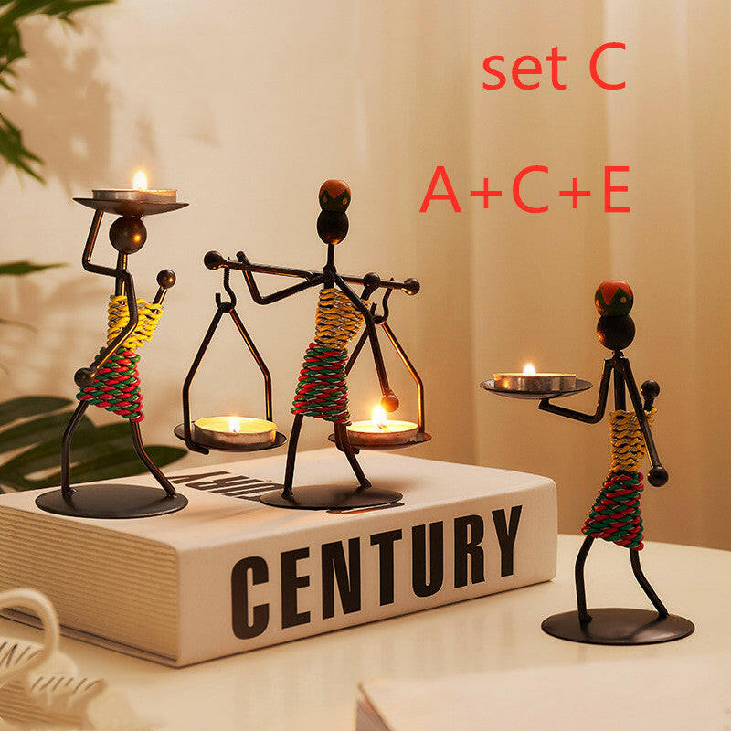 Whimsical Girl Iron Candlestick – Playful & Charming Decor