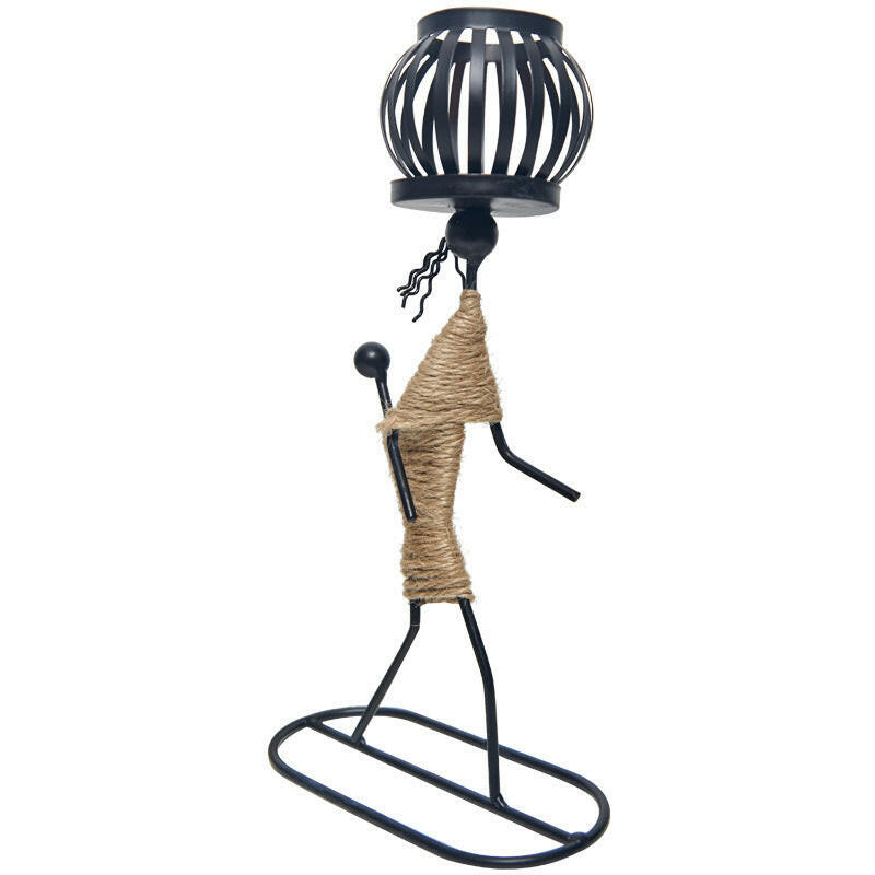 Whimsical Girl Iron Candlestick – Playful & Charming Decor