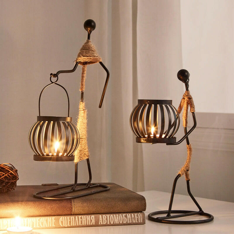 Whimsical Girl Iron Candlestick – Playful & Charming Decor