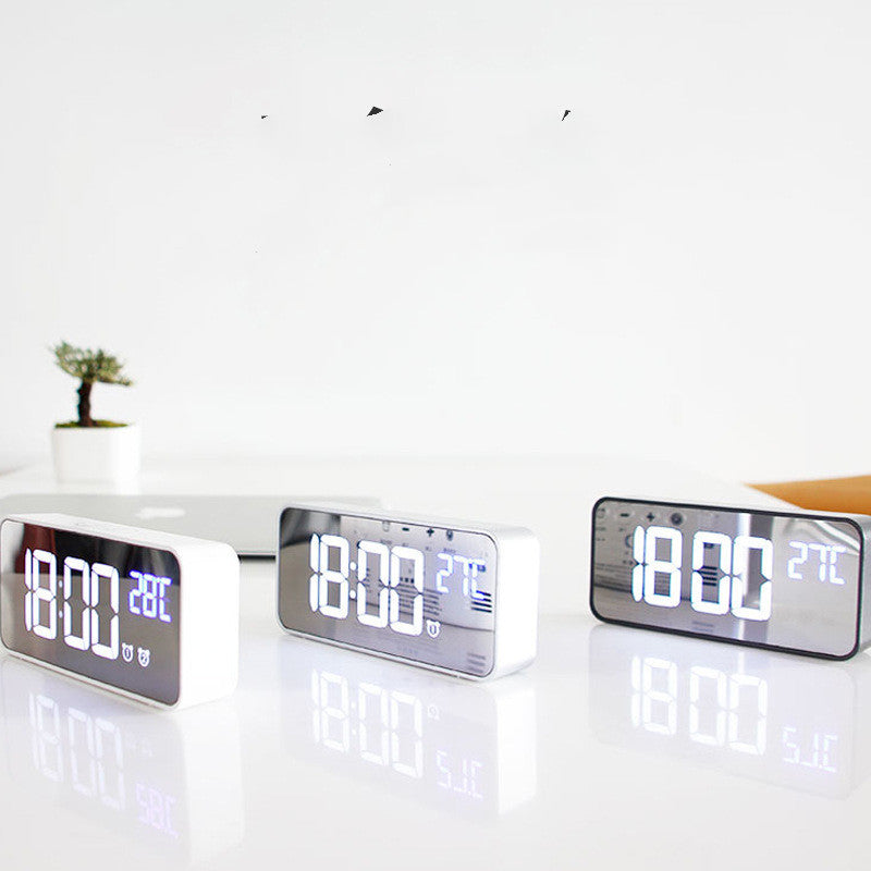 Music LED Digital Alarm Clock – Multifunctional Mirror & Time Display