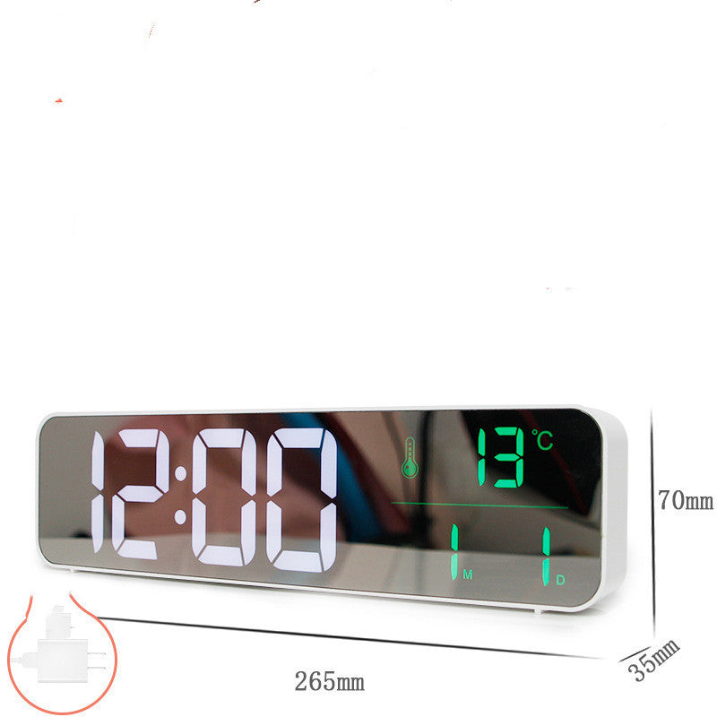 Music LED Digital Alarm Clock – Multifunctional Mirror & Time Display