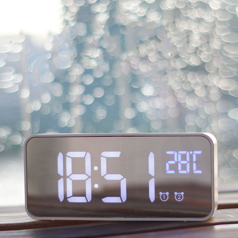 Music LED Digital Alarm Clock – Multifunctional Mirror & Time Display