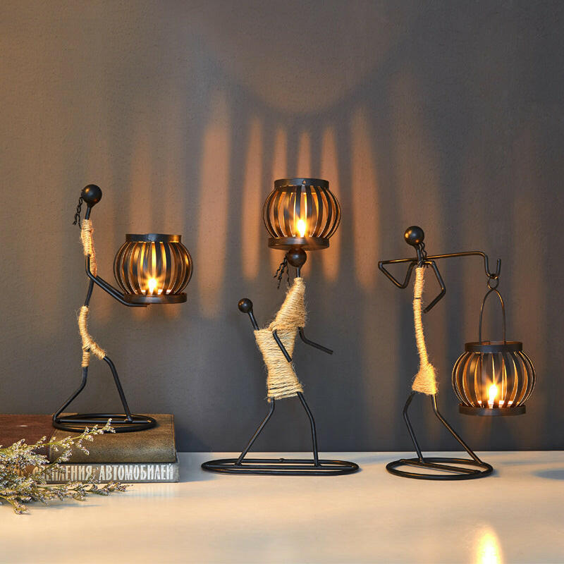 Whimsical Girl Iron Candlestick – Playful & Charming Decor