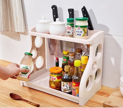 Culinary Chic: Multilayer Storage Shelves