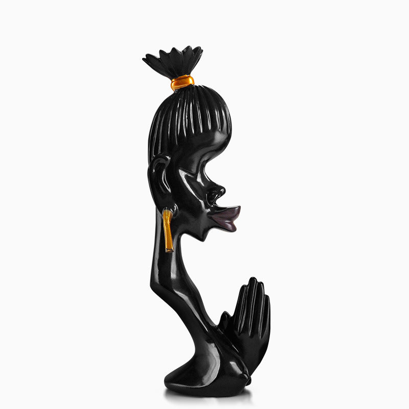 Eternal Bond – Black Couple Abstract Sculpture