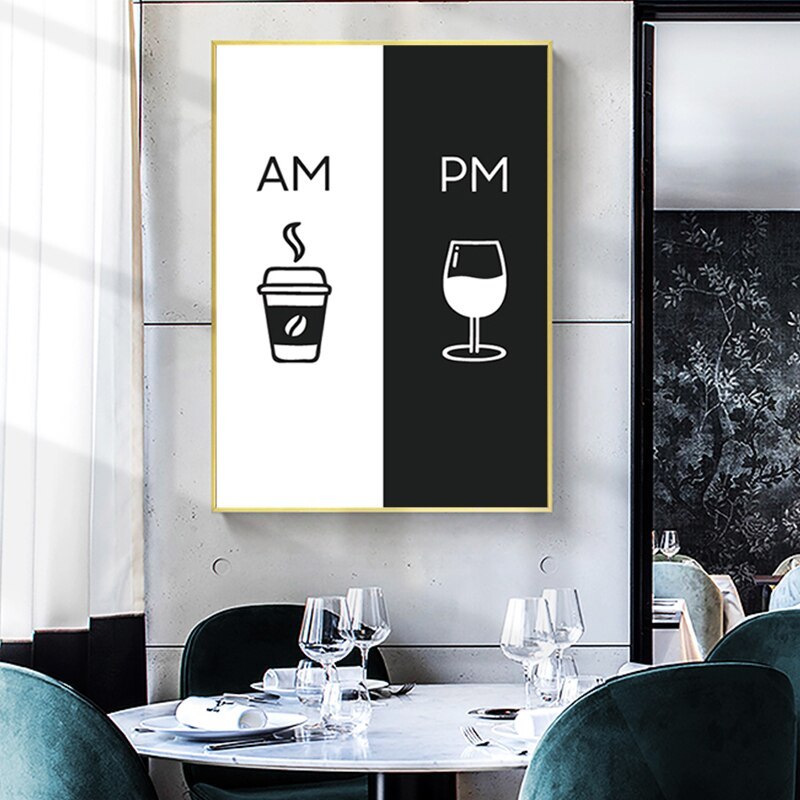 Modern Nordic Canvas Art – Elegant Kitchen & Restaurant Decor