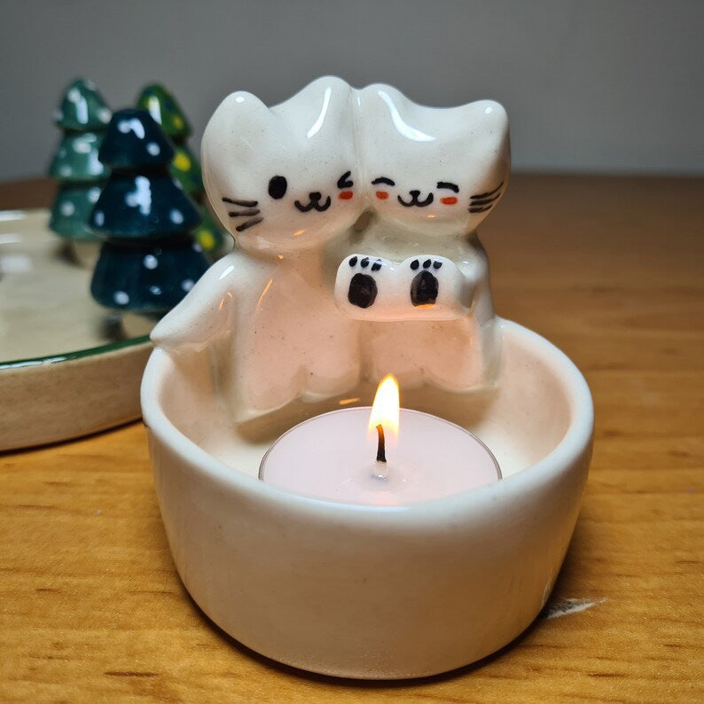 Whimsical Kitten Candlesticks – Playful & Charming Candle Holders