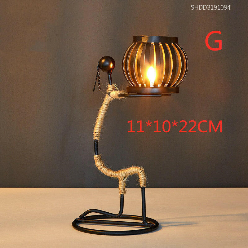 Whimsical Girl Iron Candlestick – Playful & Charming Decor