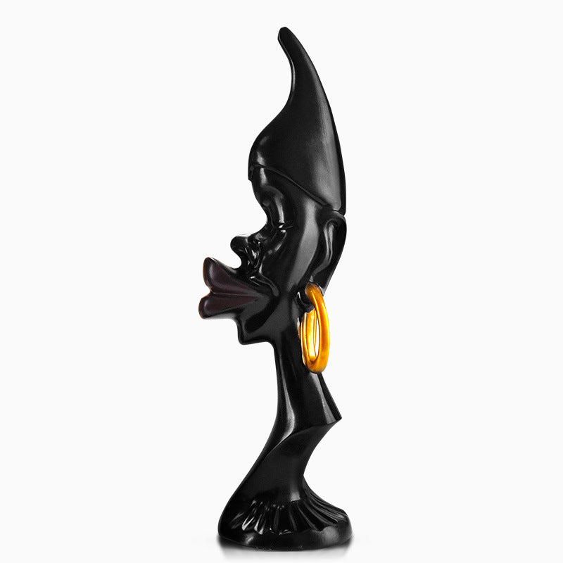 Eternal Bond – Black Couple Abstract Sculpture